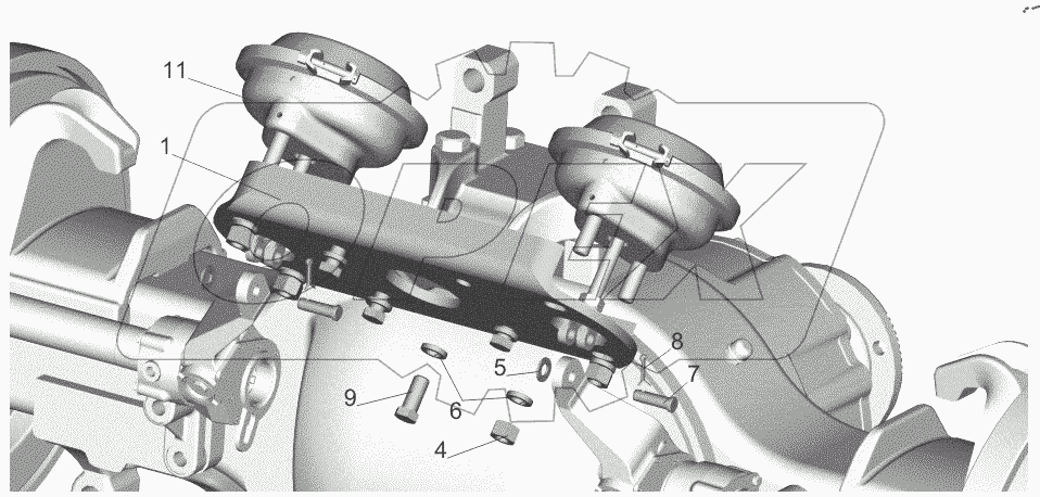  Крепление тормозных камер 651608-3519002