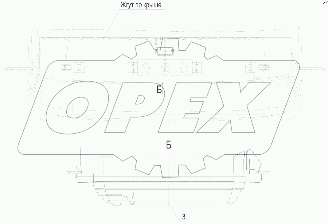  Установка светильников в кабине 6501-3700136