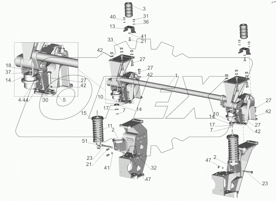  Переднее подрессоривание 6430-5001700-10
