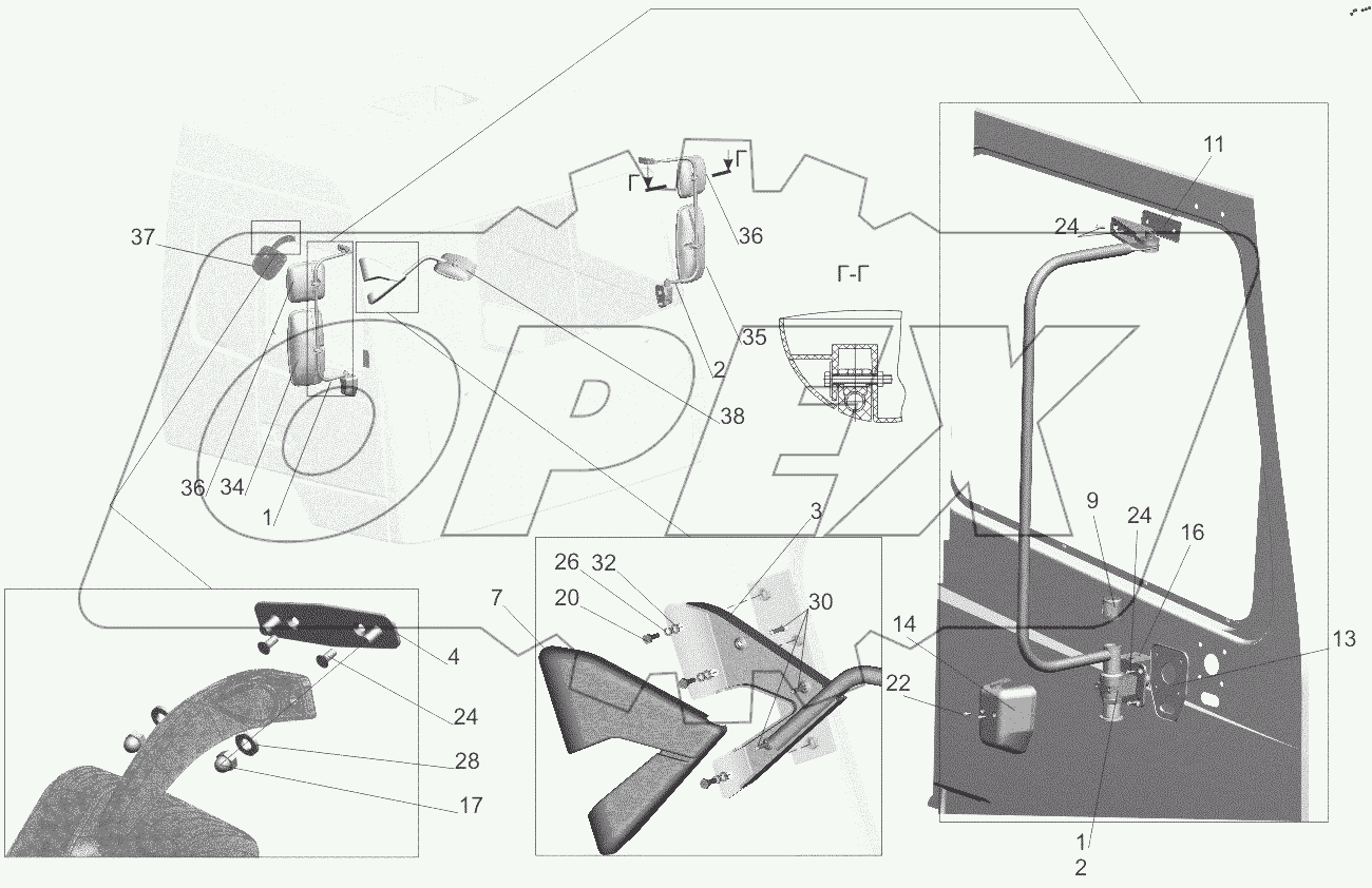  Установка зеркал 6430-8200005-020