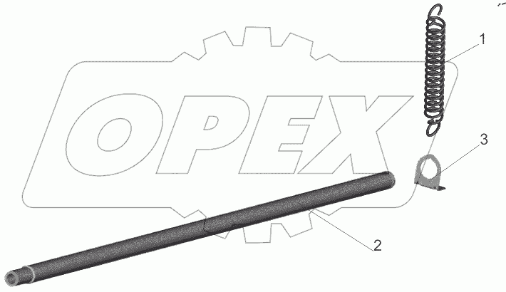  Укладка рычага подъема кабины 6430-3900041