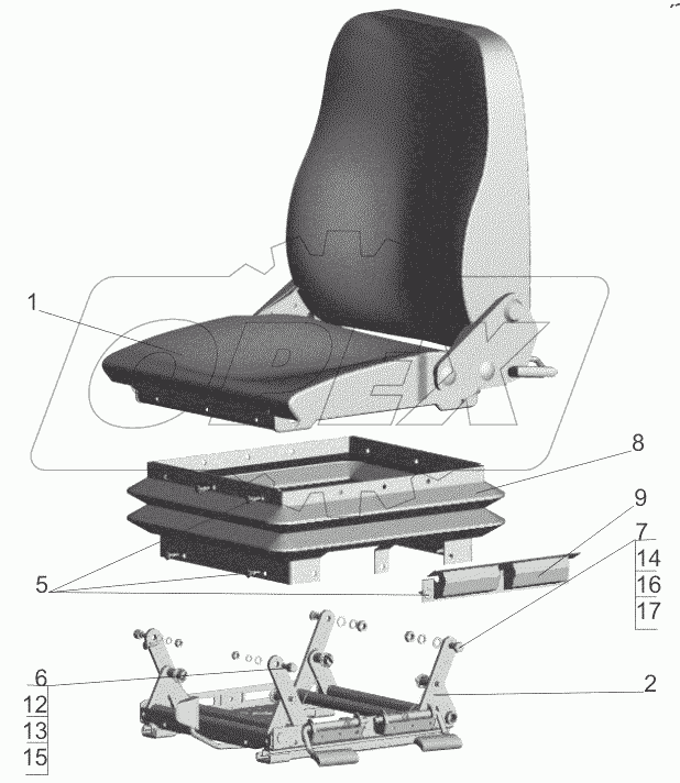  Сиденье водителя 6430-6800010