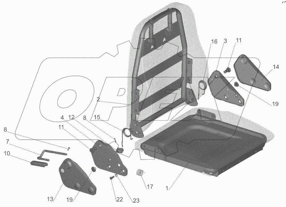  Подушка и спинка сидения 6430-6810012