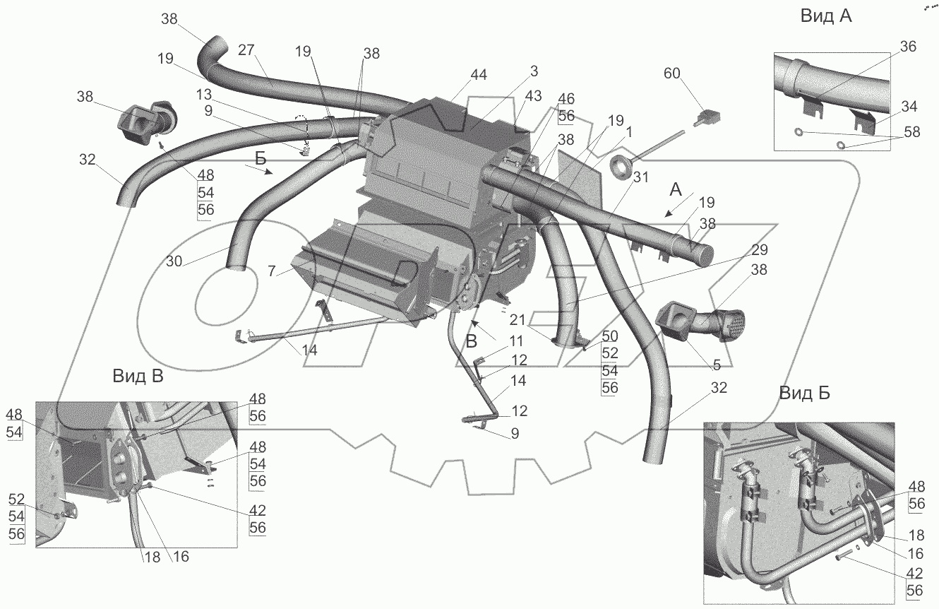  Установка отопителя 631019-8100001-010