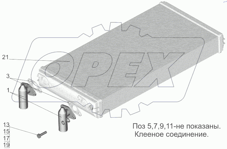  Радиатор отопителя 643008-8101060-010
