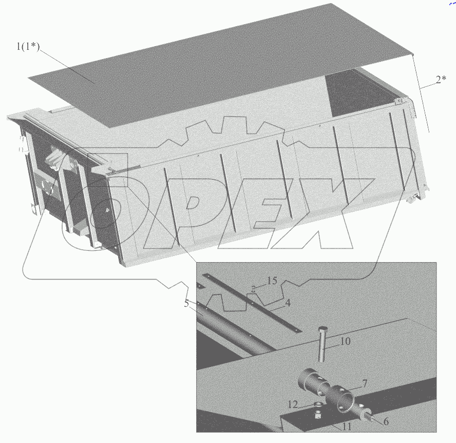  Установка тента 651608-8500004