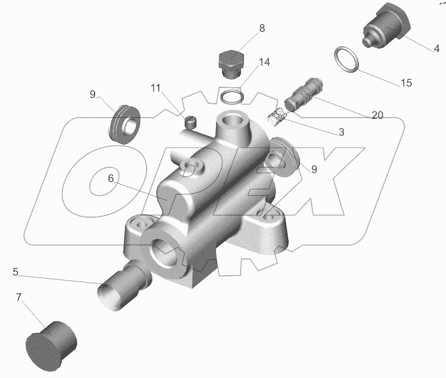  Клапан расхода и давления 64228-8607110