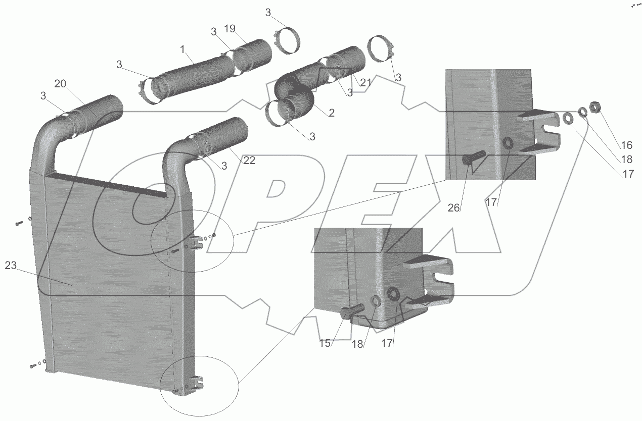  Установка системы охлаждения воздуха 5440A8-1300040