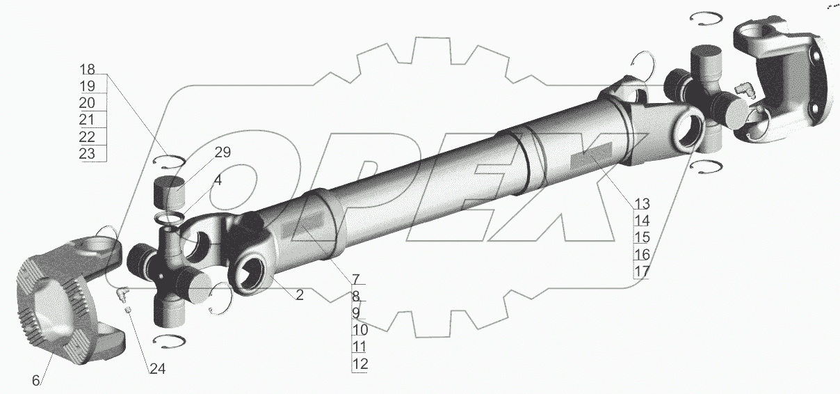  Вал карданный 54341-2201010-10