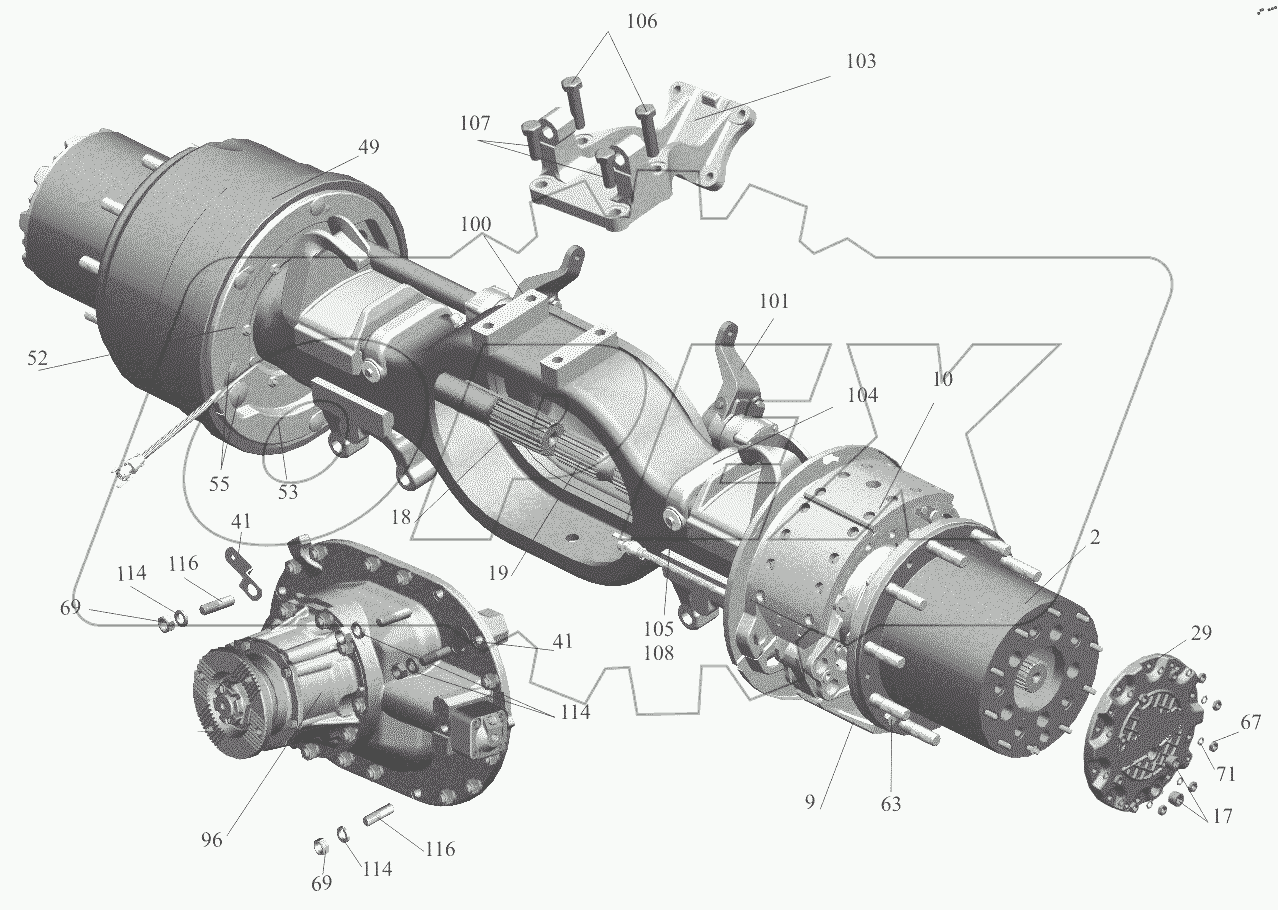 Мост задний