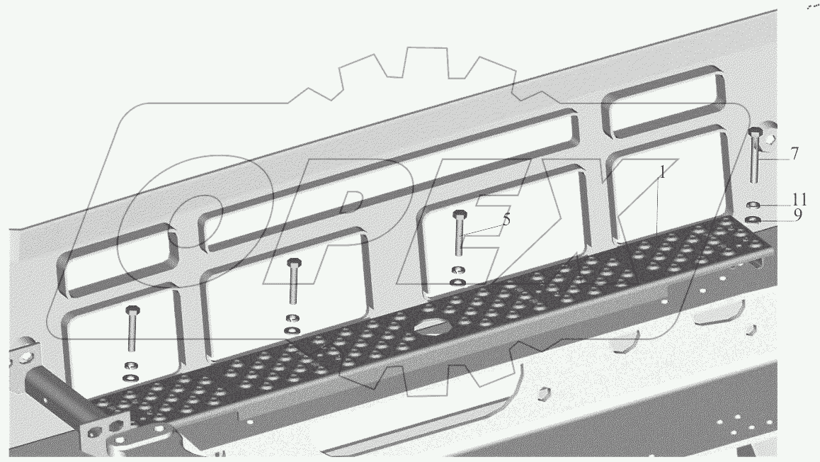  Установка подножки 6430-2803008