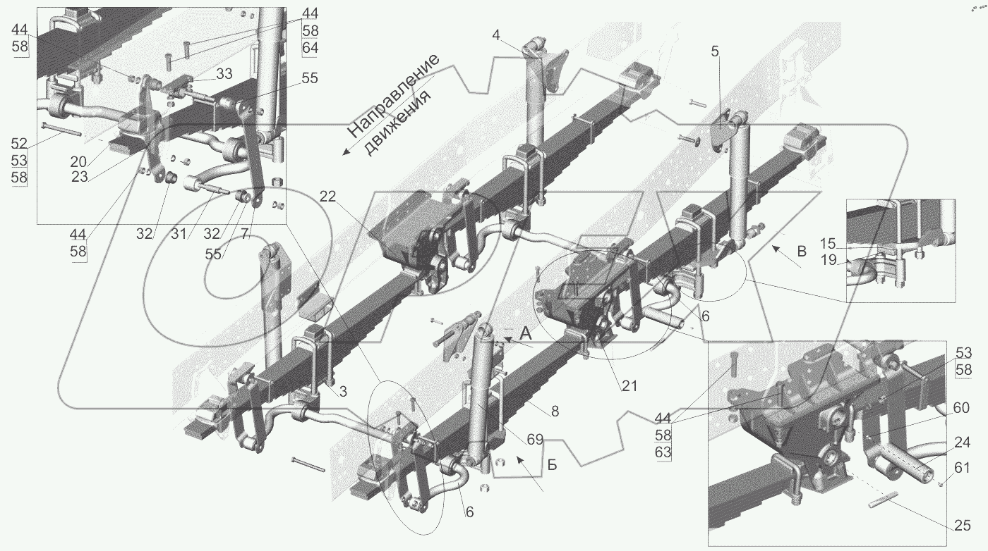  Установка подвески передней 651608-2900001