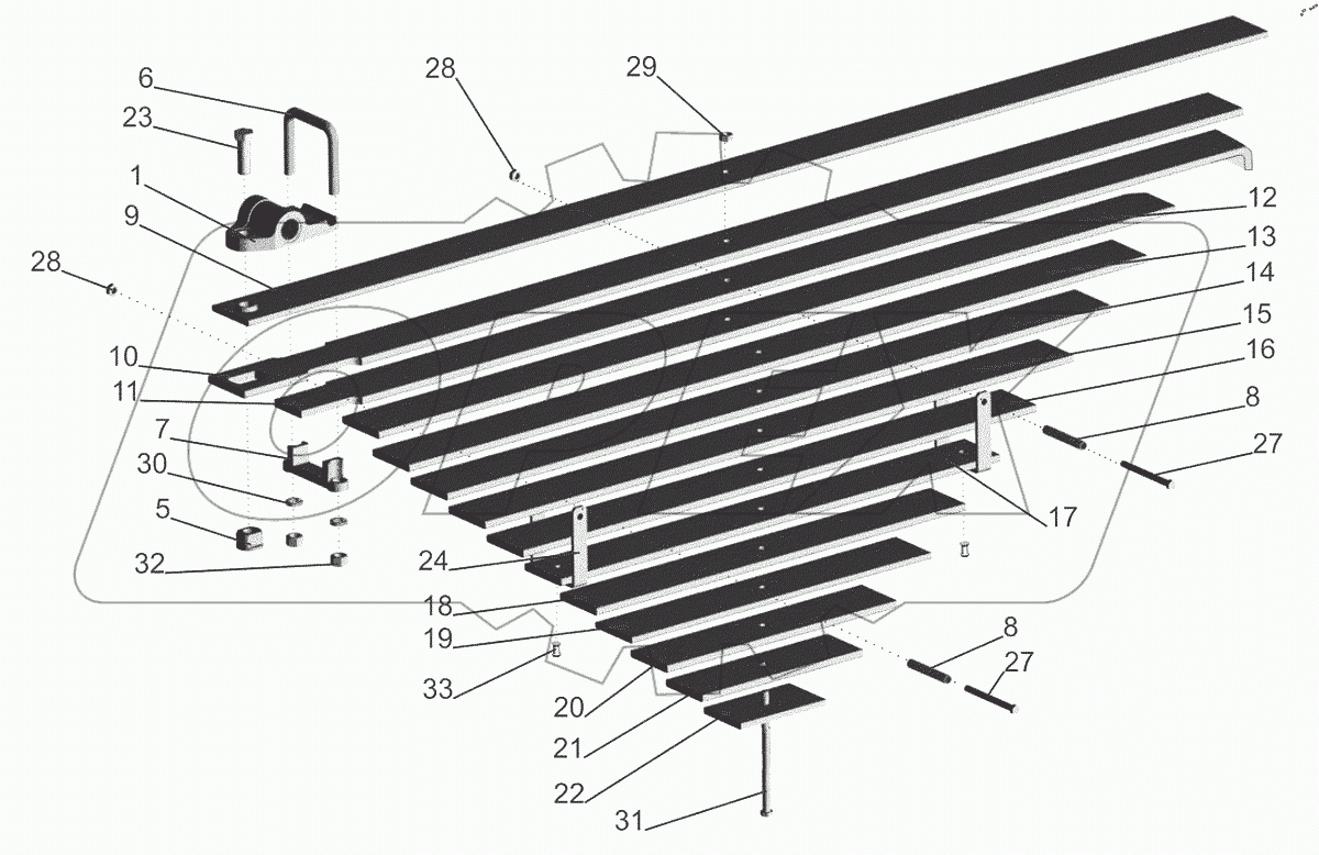  Рессора передняя 55165-2902012