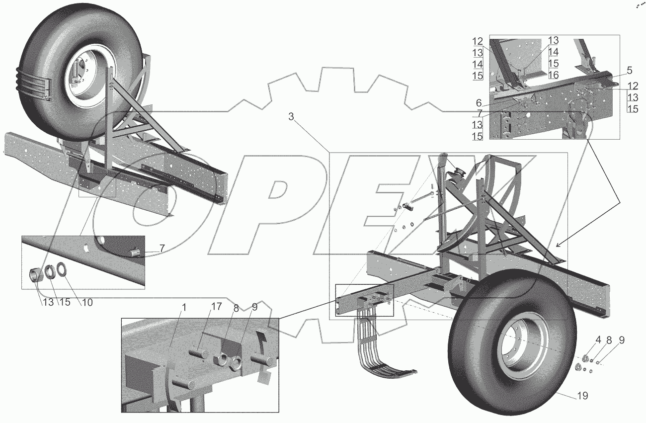  Установка запасного колеса