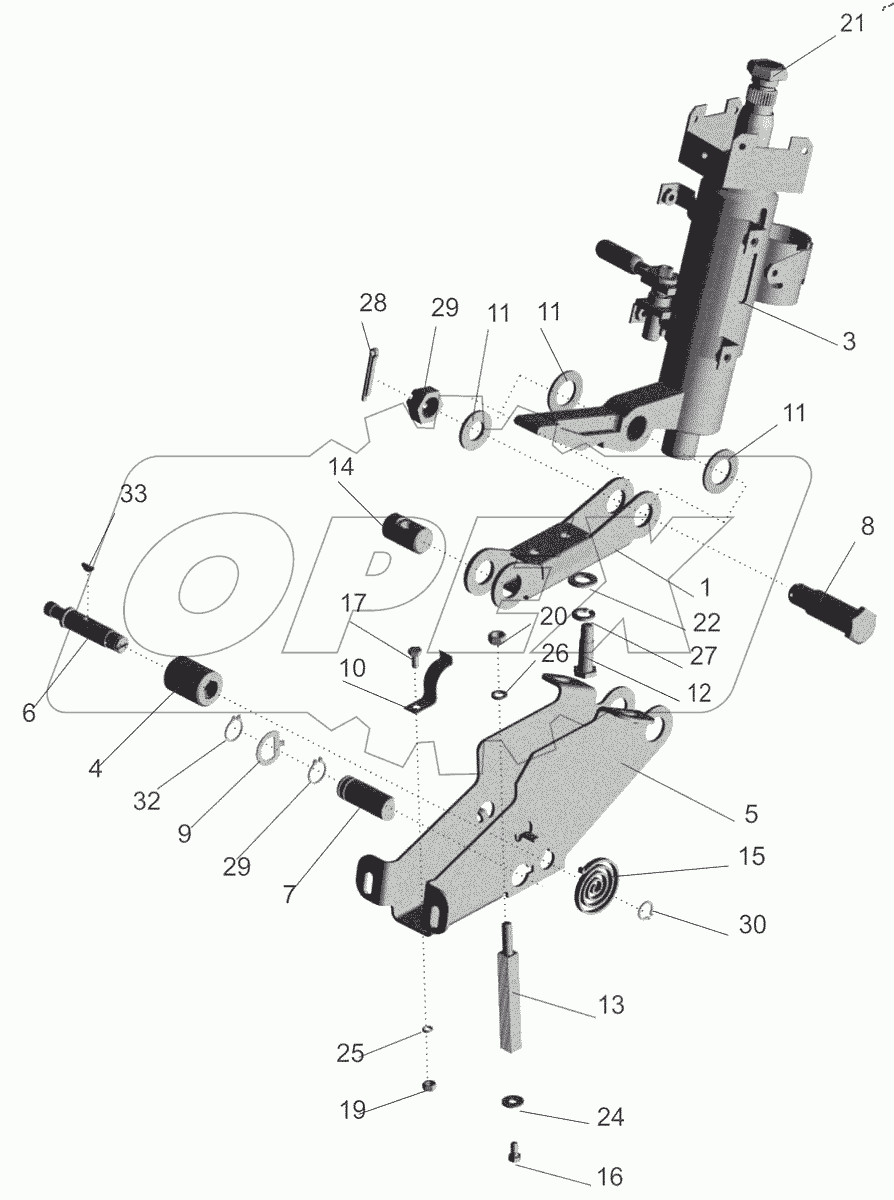  Кронштейн с колонкой 64221-3403008