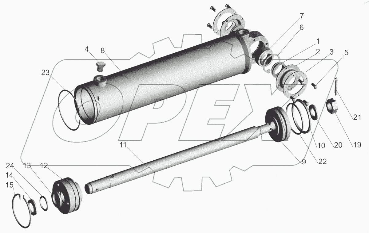  Цилиндр ЦГ80-280-3405010-11