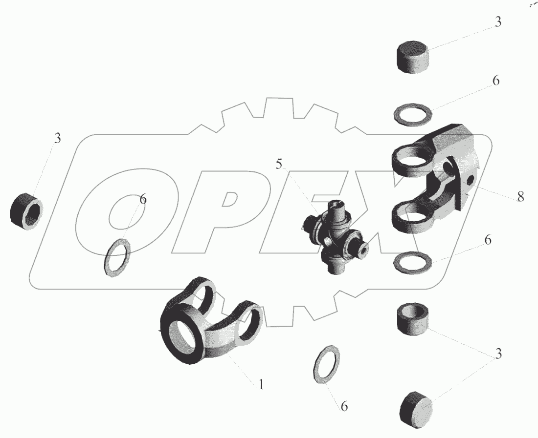 Шарнир карданный 5336-3444052