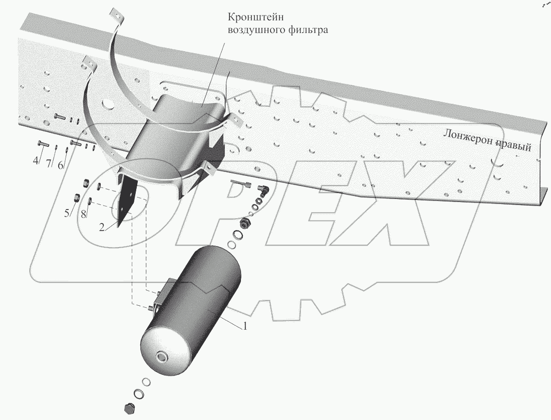  Крепление ресивера 64255-3513004