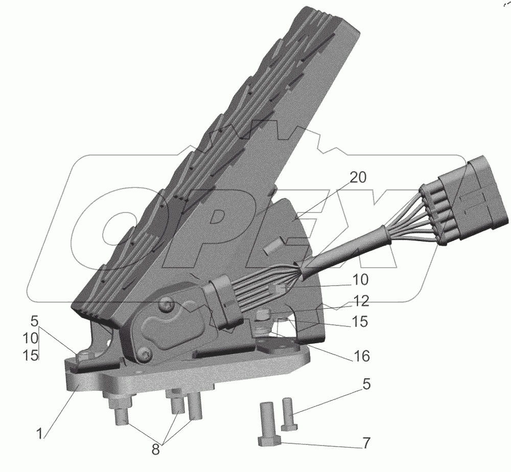  Педаль с переходником 437143-1108005