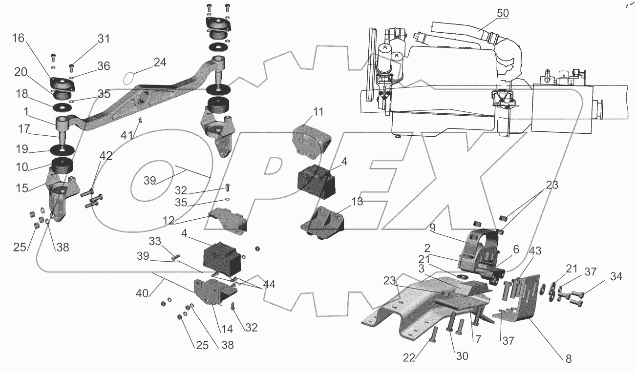  Крепление двигателя 6517X9-1001002-000