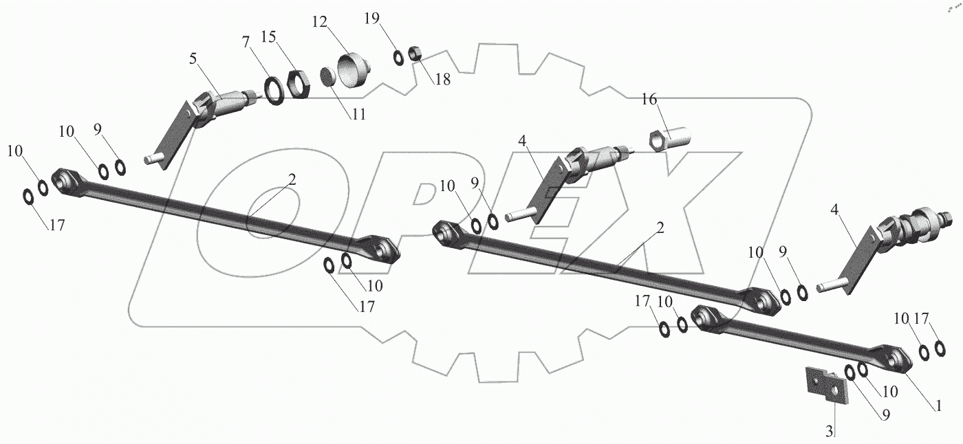  Привод стеклоочистителя 631708-5205500-010