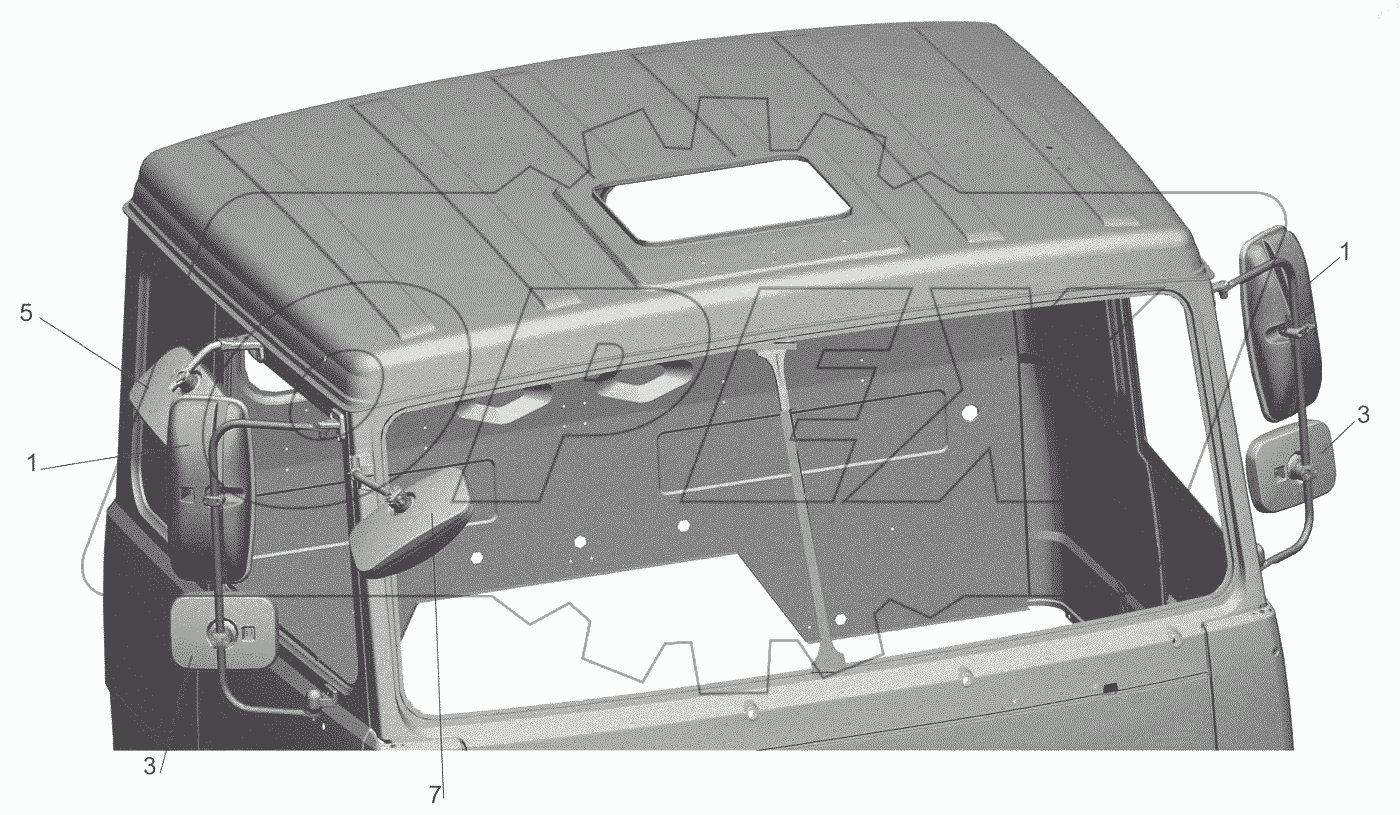  Установка зеркал 54327-8200005-010