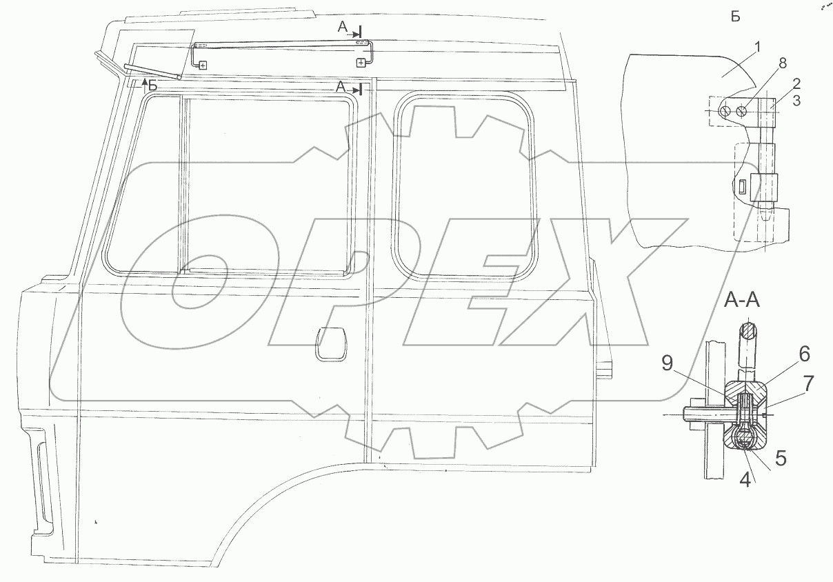  Установка противосолнечных козырьков 64221-8200046
