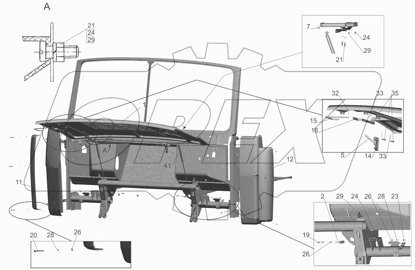  Установка облицовки передка 64221-8400018