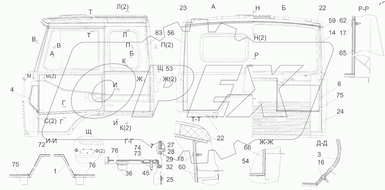  Установка обивок