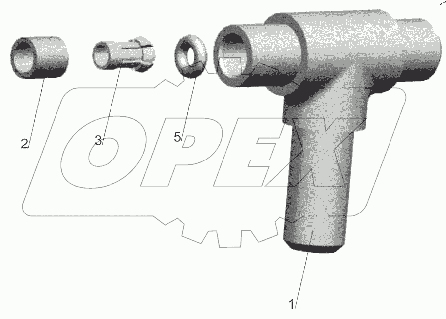  Тройник 64301-1703790
