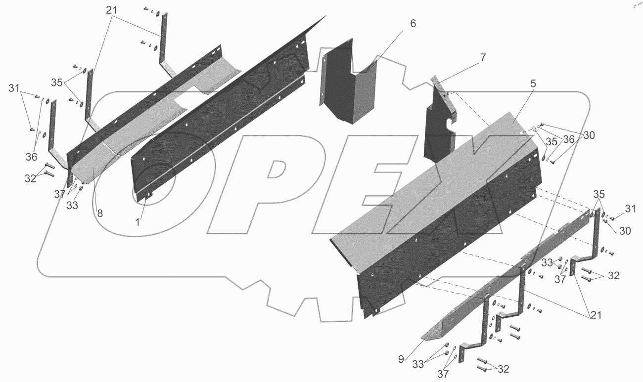  Установка шумоизоляционных экранов 642208-1061003