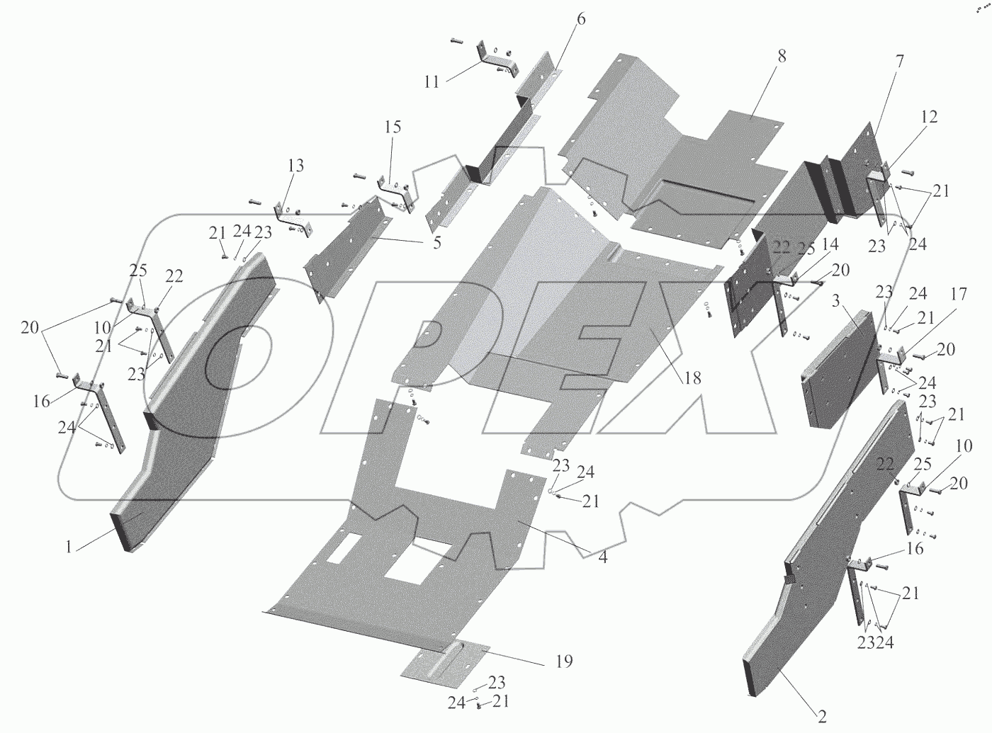 Установка шумоизоляционных экранов 631708-1061004