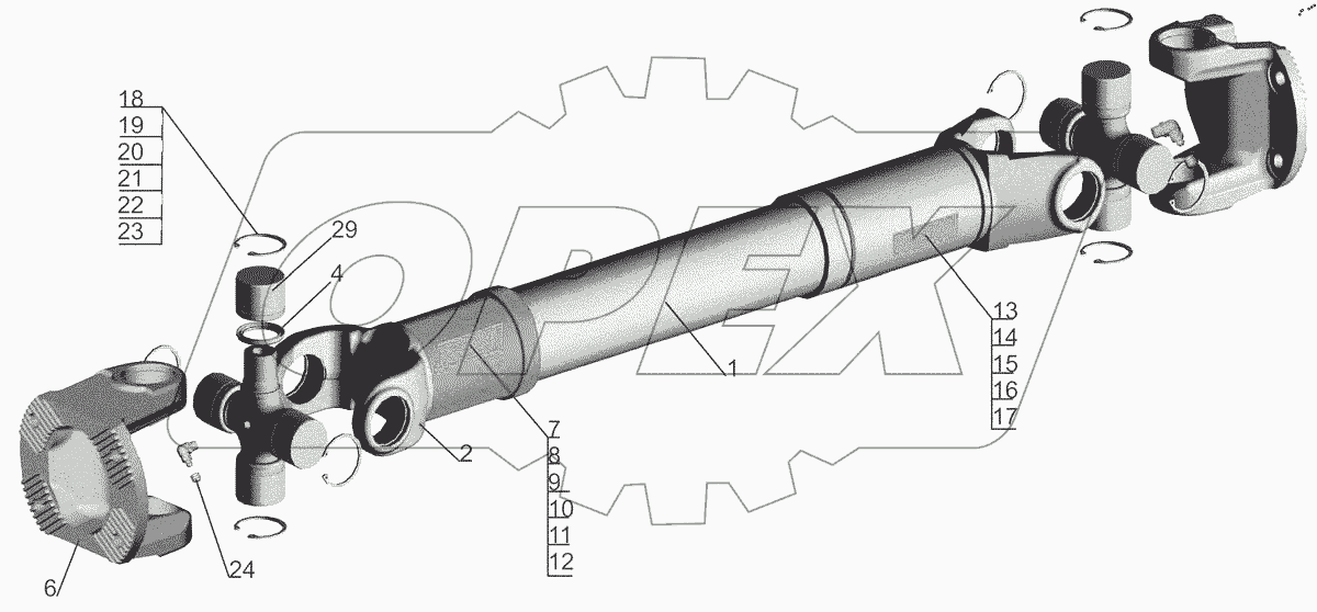  Вал карданный 64226-2201010-02