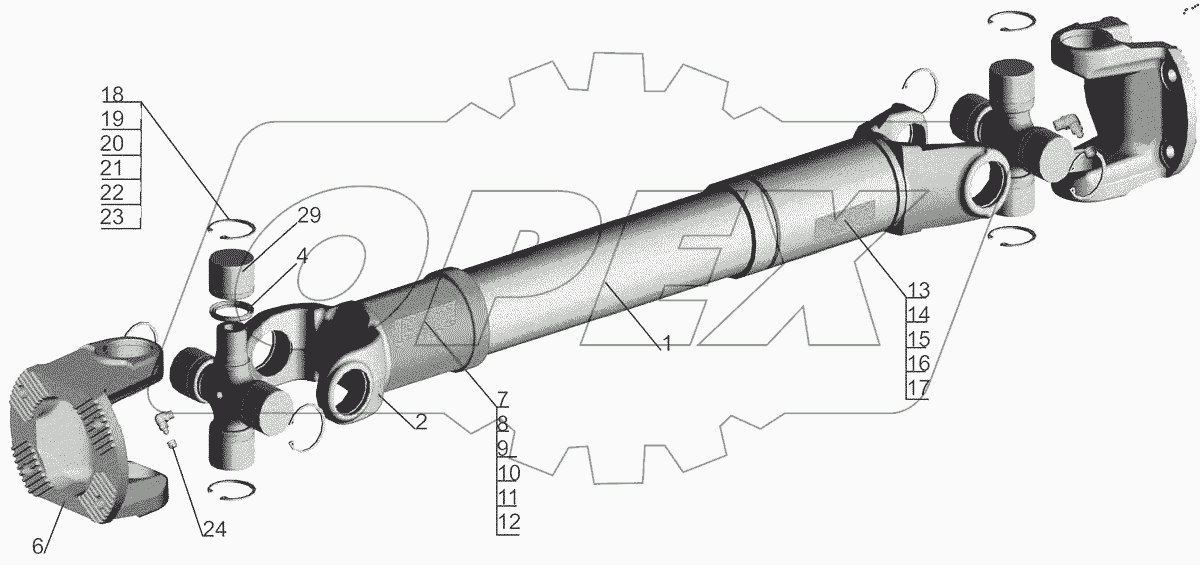  Вал карданный 631705-2203010-10