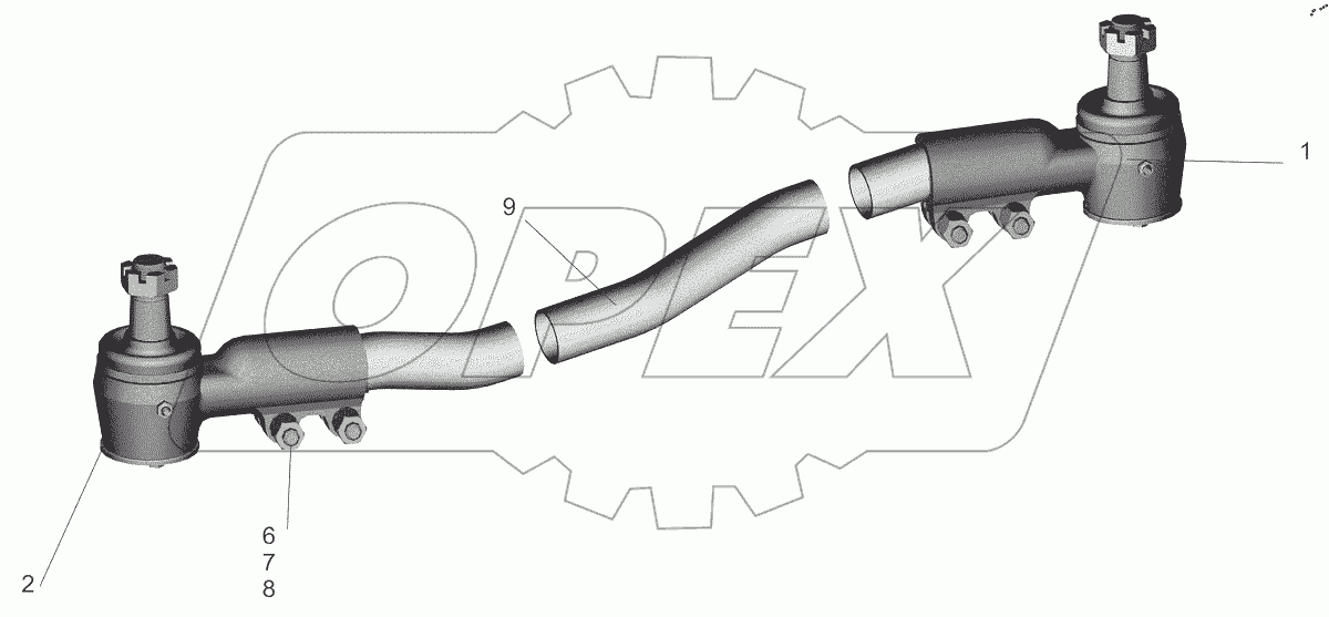  Тяга поперечная рулевая 5434-3003052