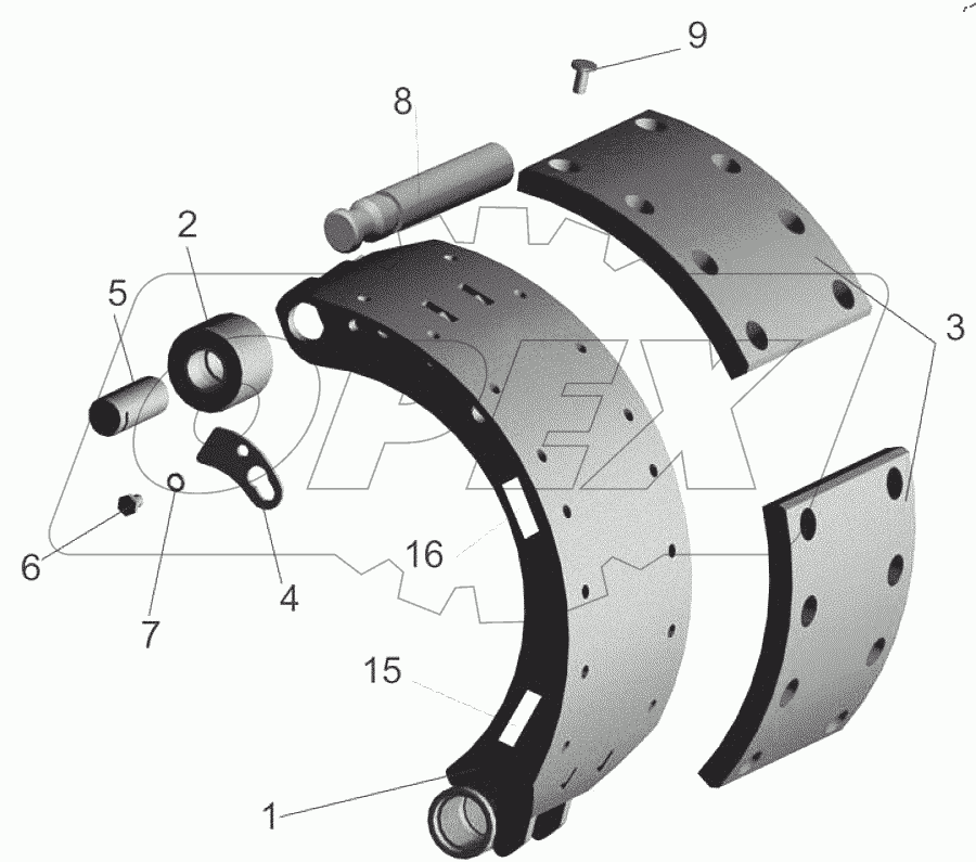  Колодка тормозная