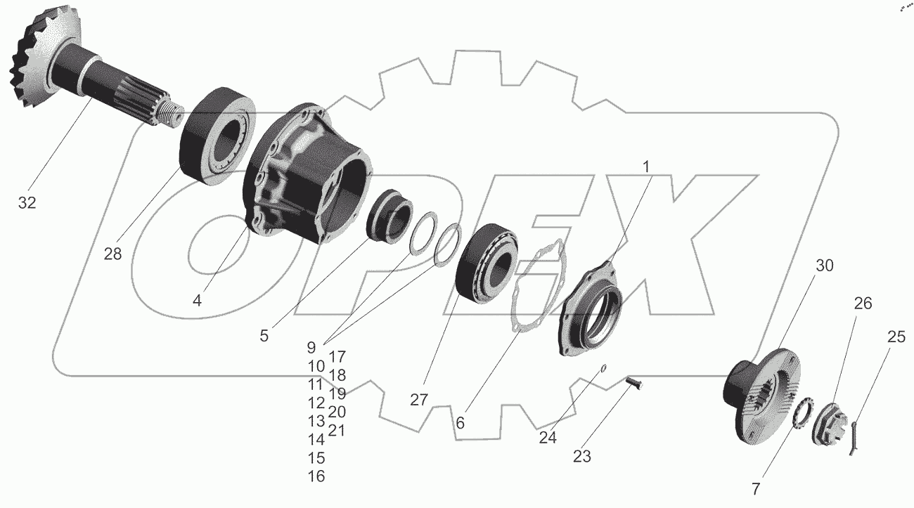  Шестерня ведущая 6317-2302021-011