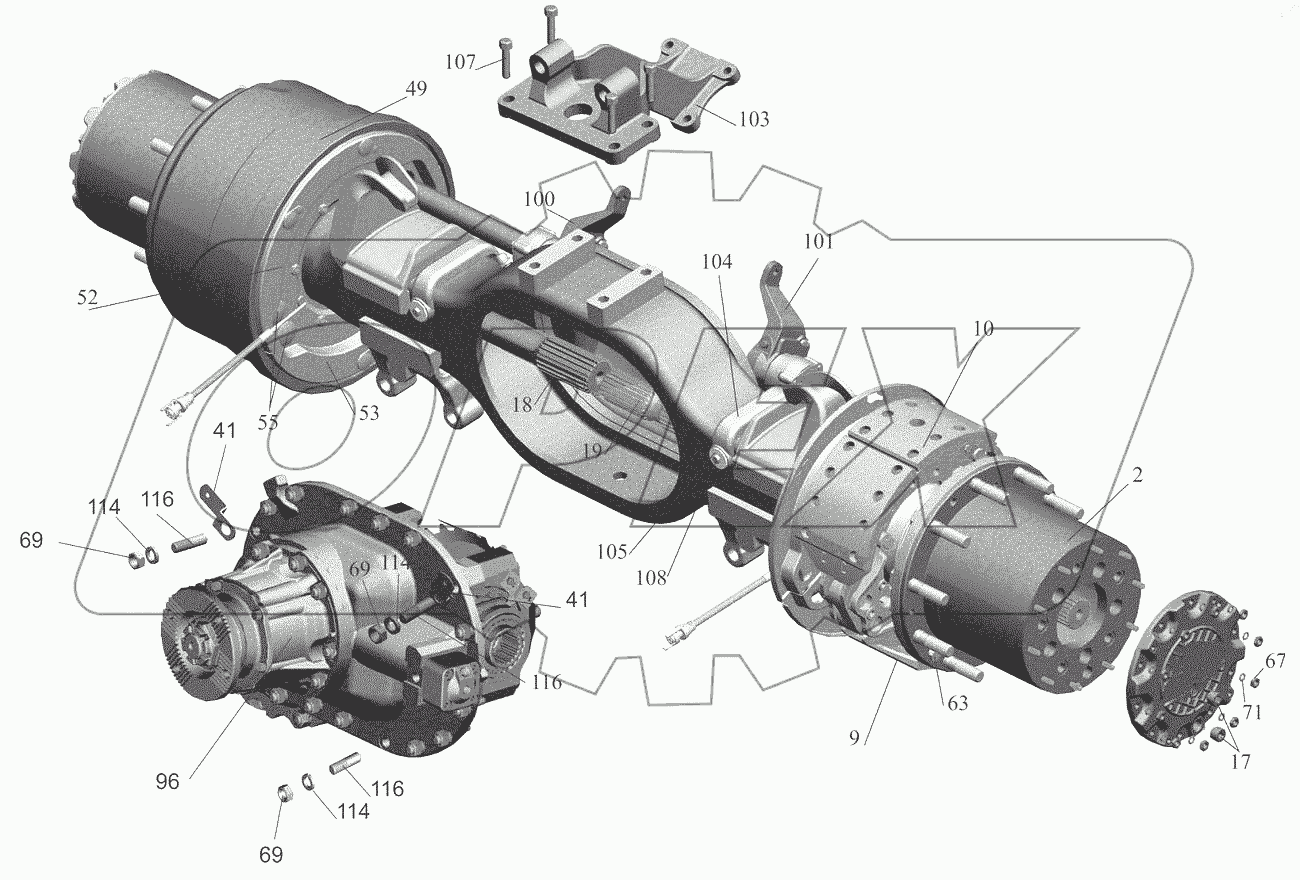  Мост задний