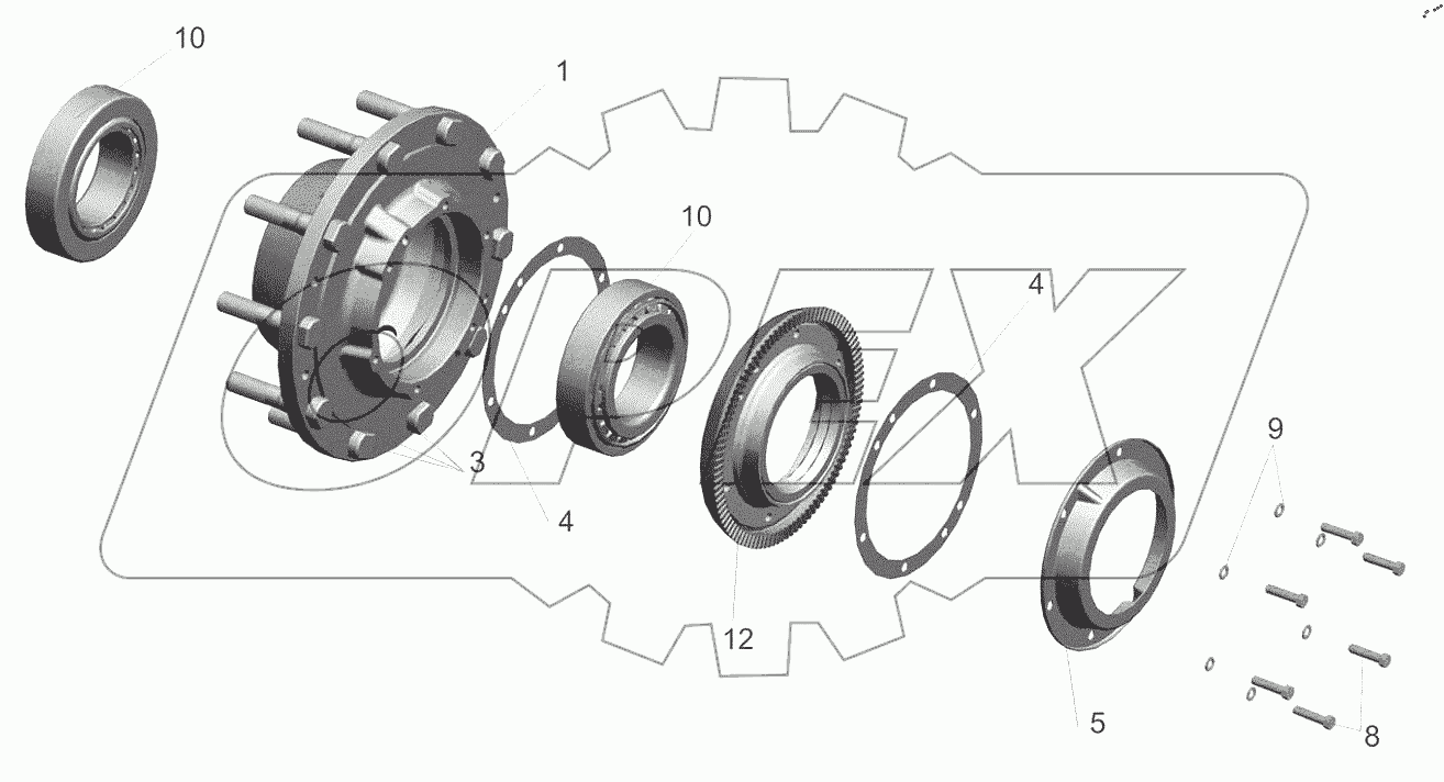  Ступица с крышкой 631705-3104006