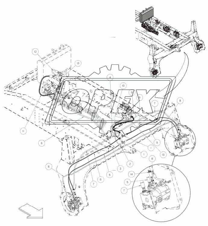 BRAKE 2-SPEED CASE DRAIN HYDRAULICS