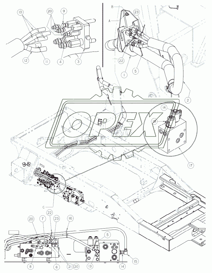 DRAPER HEADER REEL HYDRAULICS