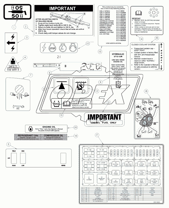 INFORMATION DECALS AND REFLECTORS