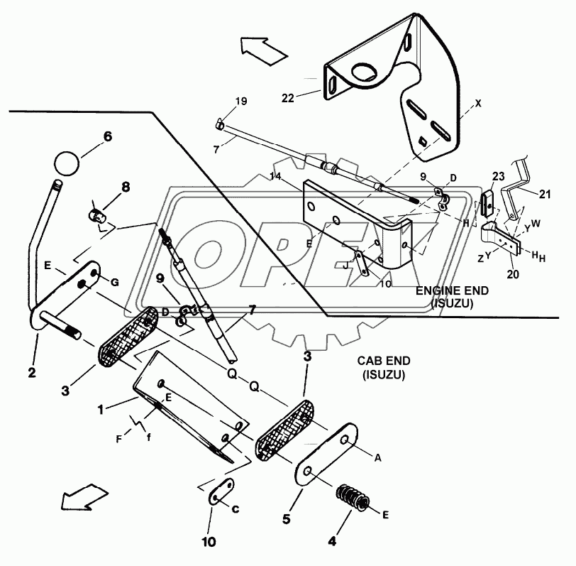 THROTTLE CONTROL – ISUZU ENGINE TRACTORS