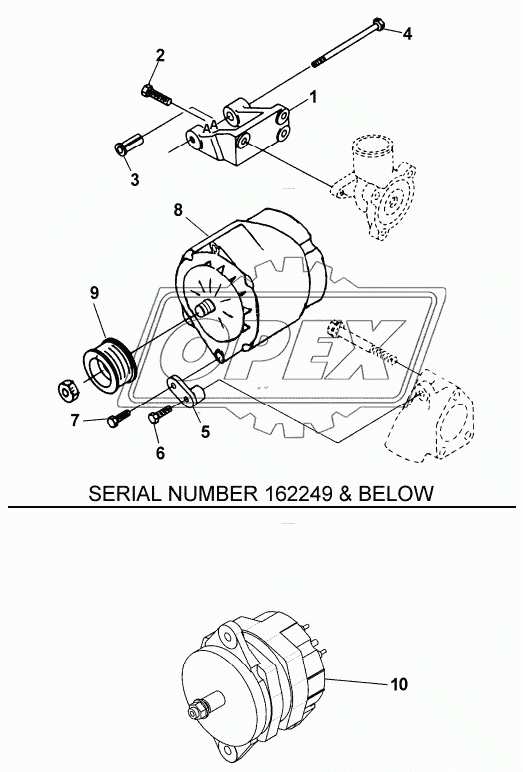 ALTERNATOR MOUNTING– CUMMINS ENGINE TRACTOR UNITS