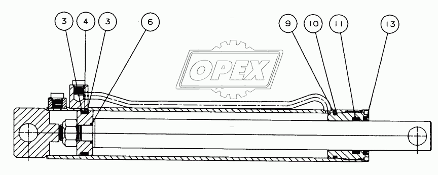 Header Lift Cylinder 2.5" BORE SEAL KIT