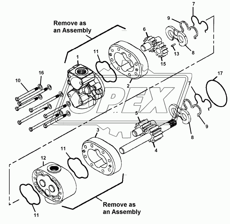 HYDRAULICS: DOUBLE GEAR PUMP