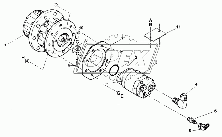 SINGLE SPEED DRIVE: WHEEL MOTOR ASSEMBLY