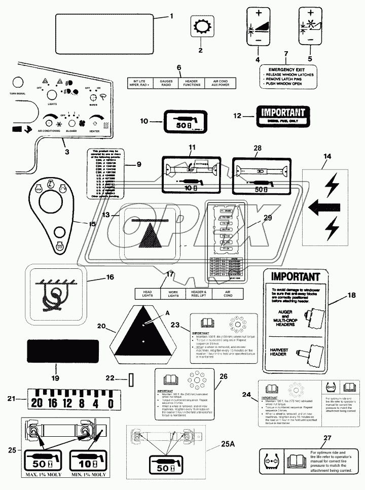 INFORMATION DECALS AND REFLECTORS