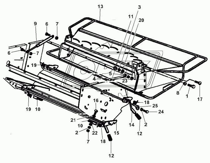 Straw Chopper-Spreader Housing