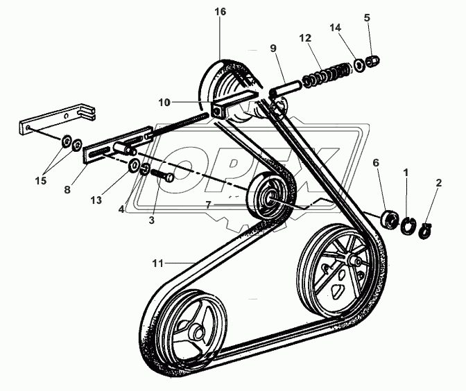 Shaker Shoe-Belt Tensioner